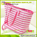 2013 stripe pattern canvas shoulder bag with cosmetic pouch vintage canvas shoulder bag
